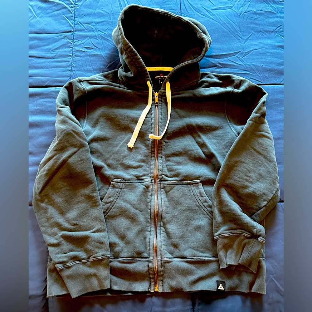 American Giant Midweight Full Zip Hoodie Sweatshirt Made in USA